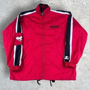 Vintage Starter CFL Calgary Stampeders Windbreaker Jacket Medium Red 90s‎